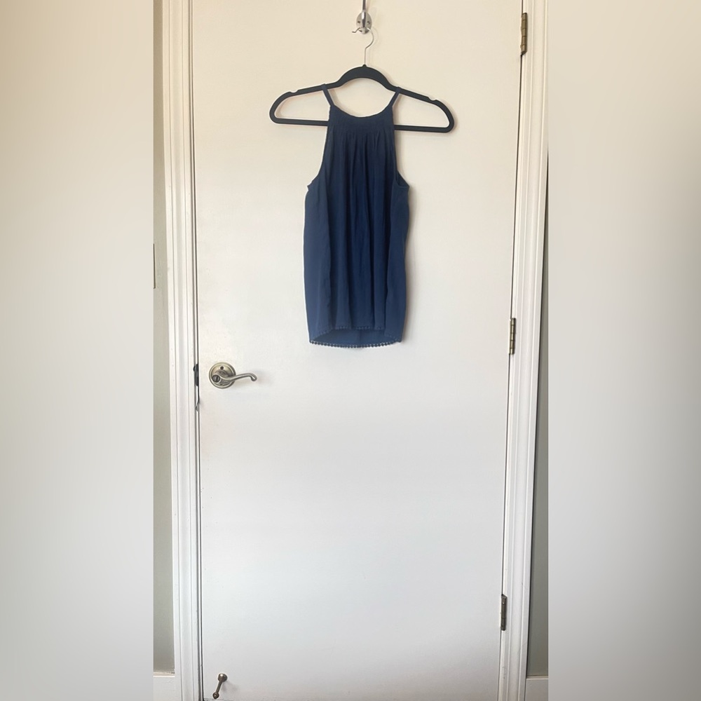 Y2K Navy Blue Banana Republic Cotton Flow Tank
